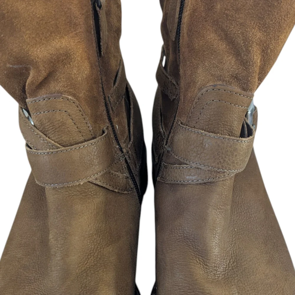 Miz Mooz Shearling Lined Ankle Boots Booties Bonney Cognac Size US 9.5-10 EUR 41